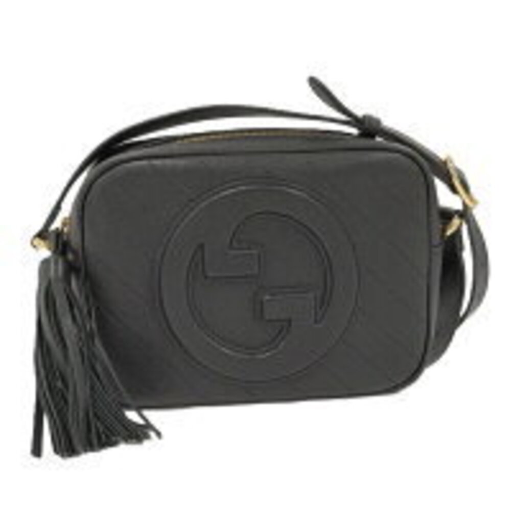 GUCCI Blondie Shoulder Bag Leather Black